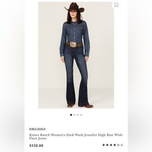 kimes ranch jennifer dark wash jeans, size 2/32